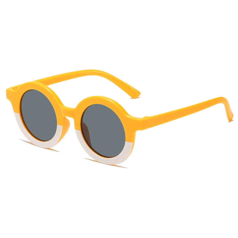 Kinder zonnebril rond – UV400 bescherming- geel