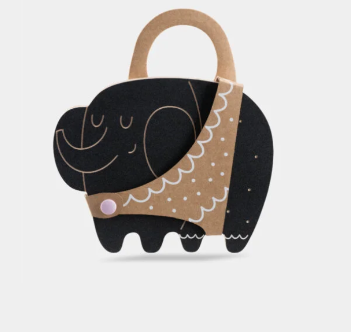 Montessori krijtbord olifant