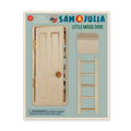 Sam & Julia Little Mouse Door houten muizendeurtje met ladder en brievenbus – kinderkamer decoratie 4+