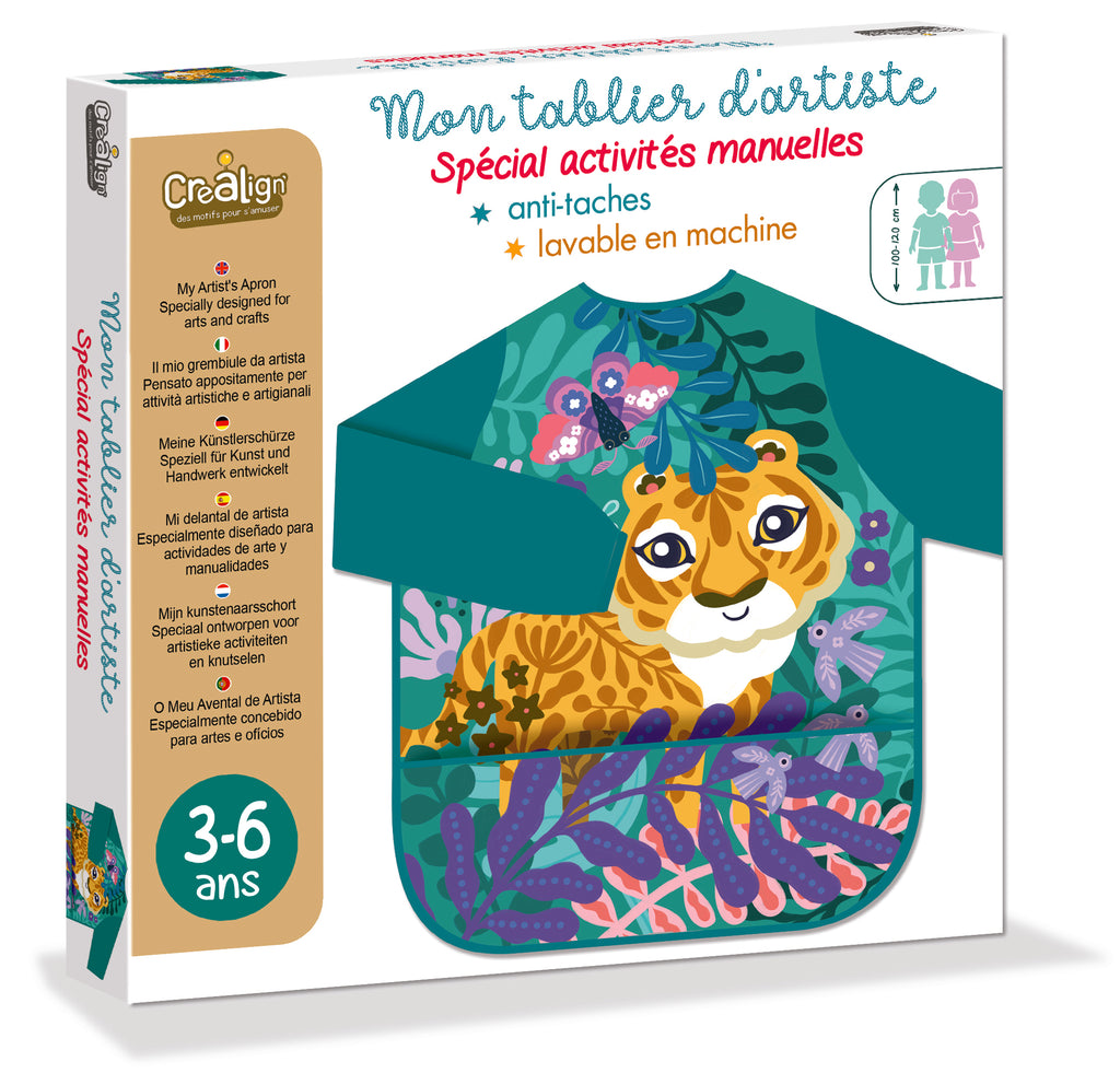 Crealign verfschort voor kinderen 3-6 jaar met jungle tijger design verpakking