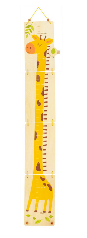 Houten groeimeter voor kinderen met giraf design, meetlat tot 155 cm