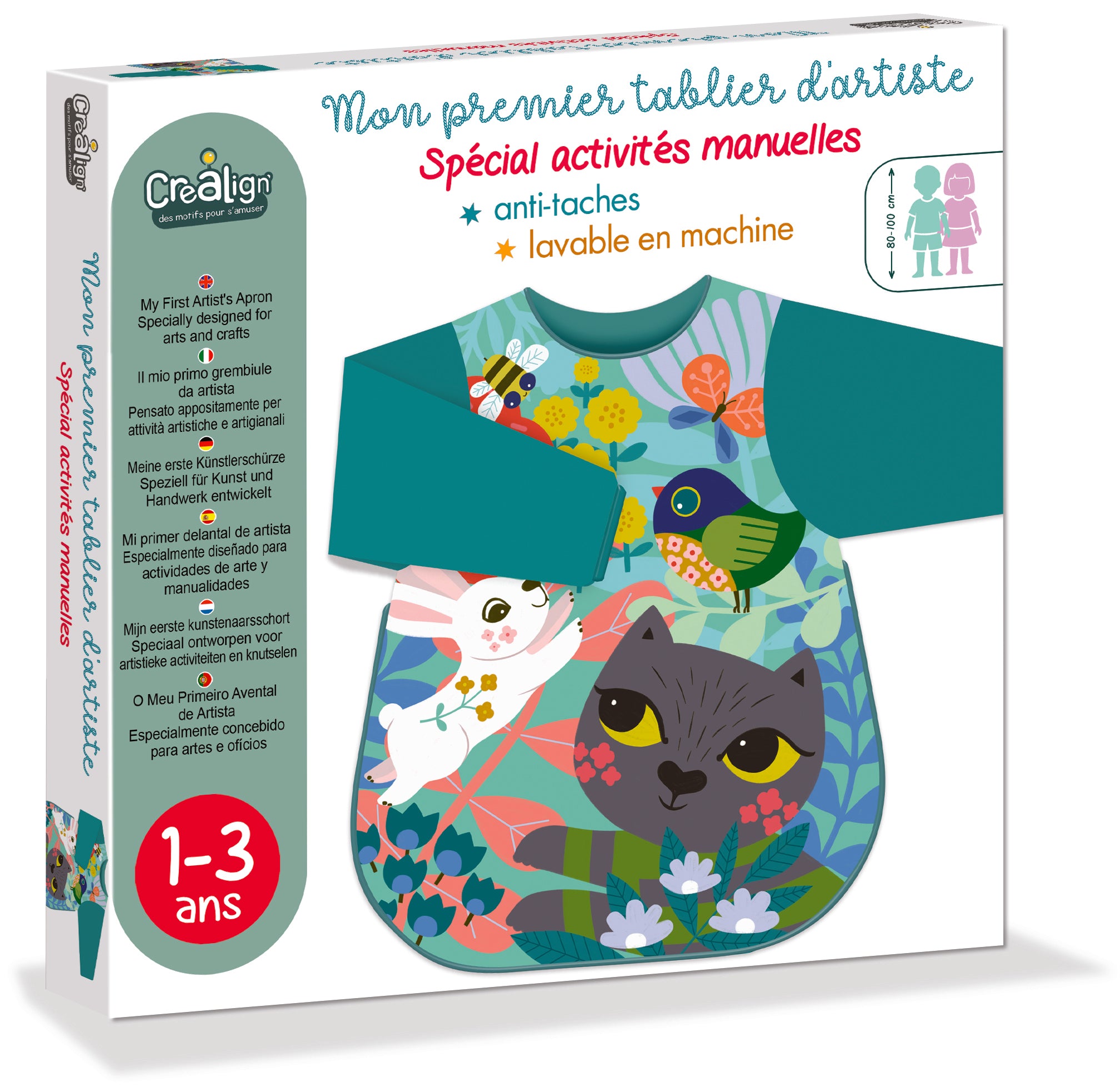 Crealign verfschort voor kinderen 1-3 jaar met jungle dieren design verpakking