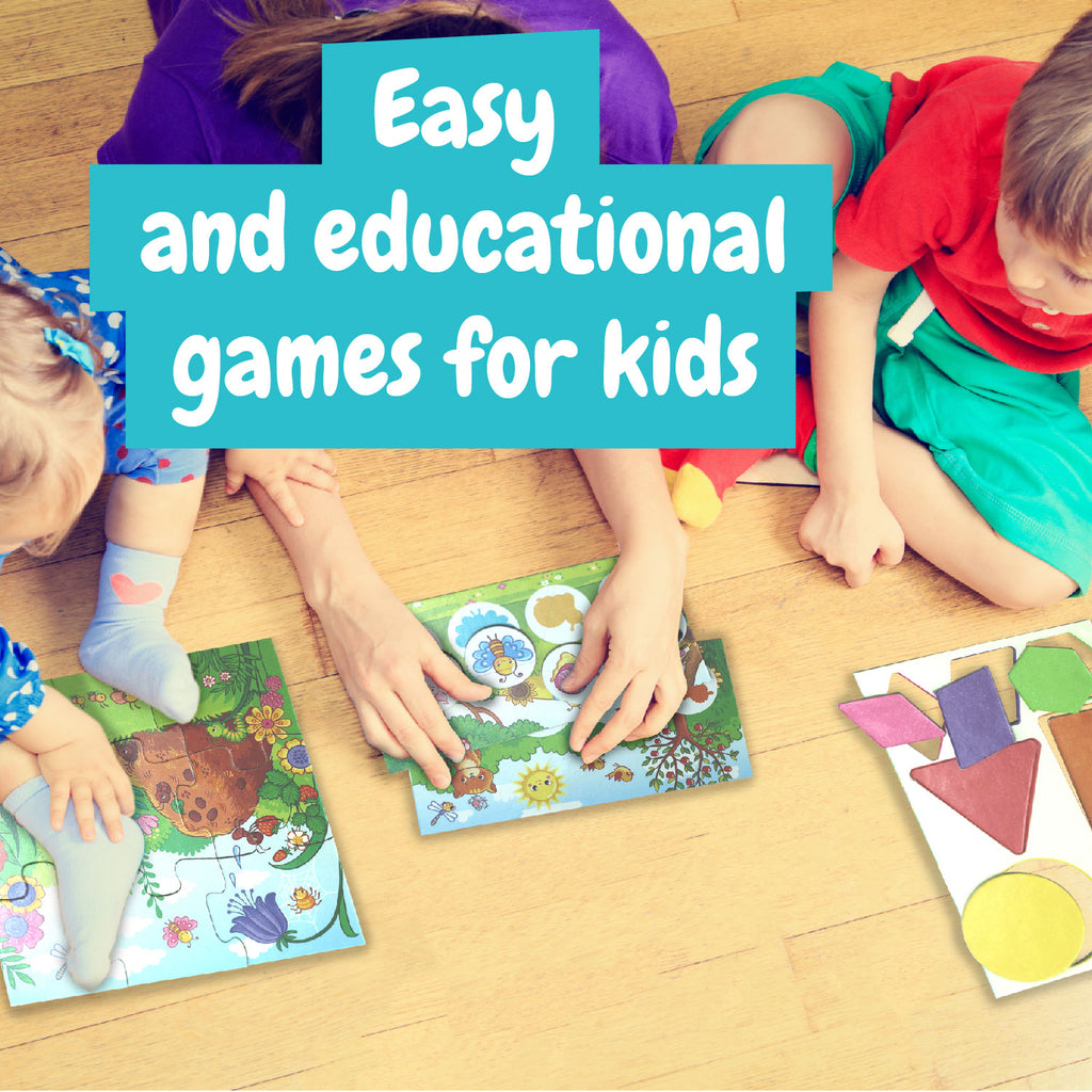 Kinderen spelen puzzel uit Science4you Baby Games educatieve spelset vanaf 2 jaar
