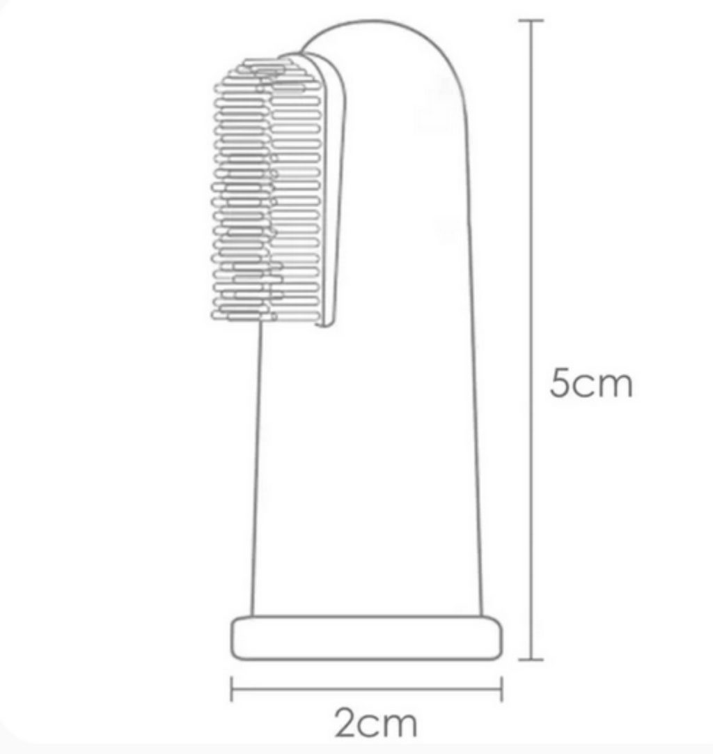 Vingertandenborstel (silicone)