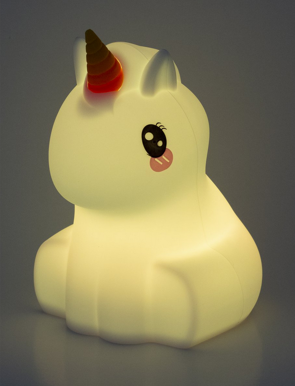 Unicorn nachtlamp voor kinderen met meerdere LED-kleuren in het donker
